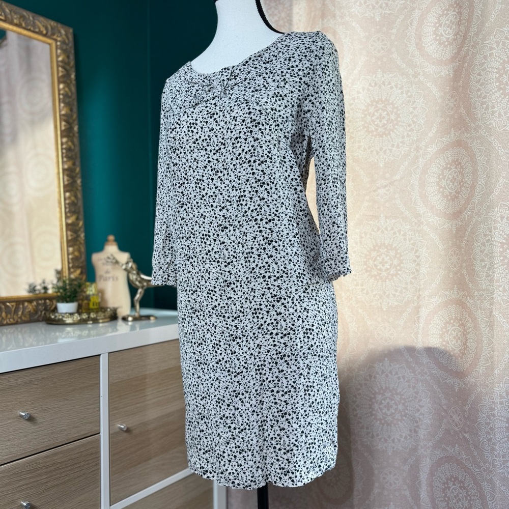 Sandro White w/ Black Heart Dress Size 2